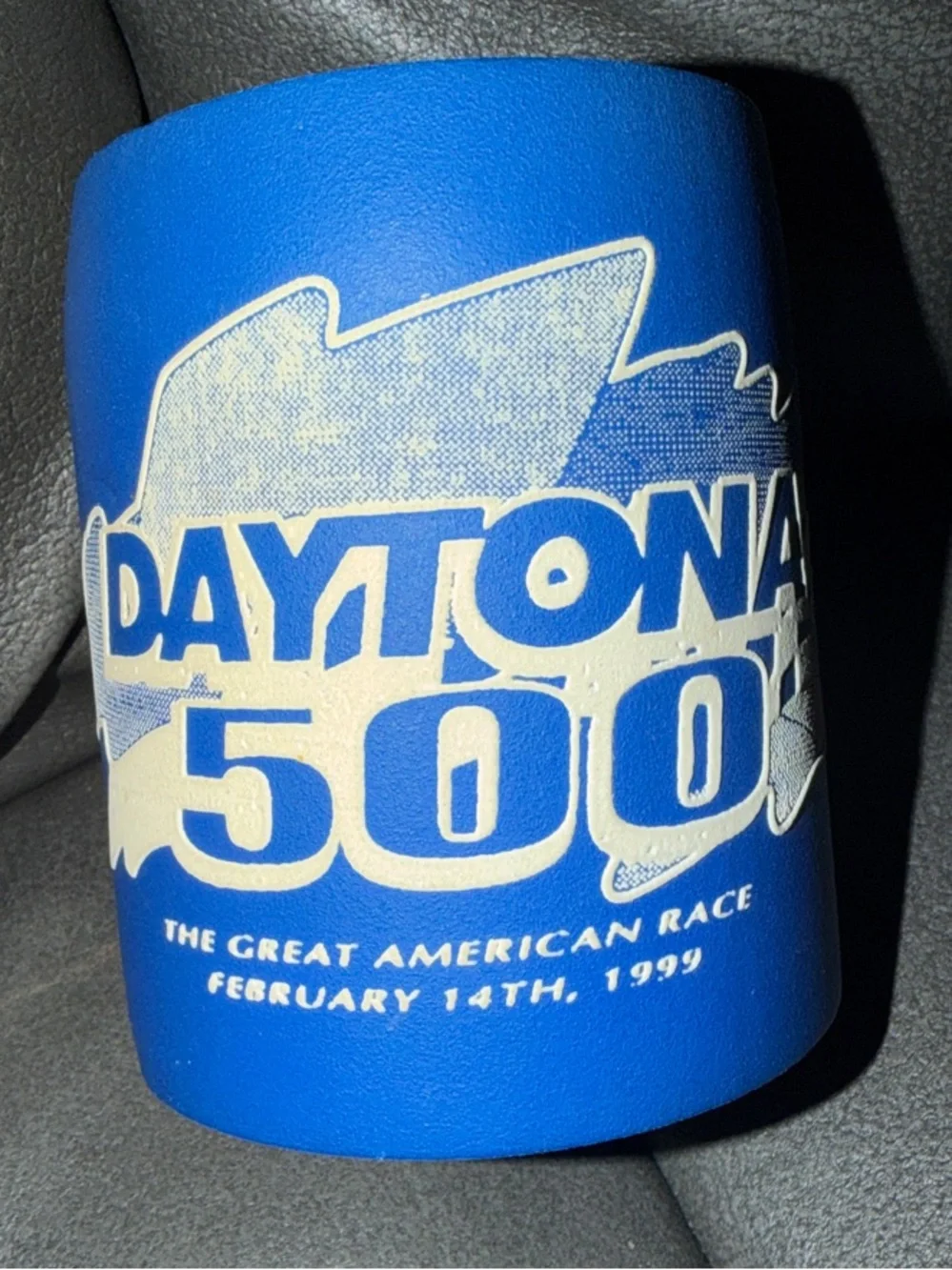NASCAR racing 500 coze beer Blue Can Cooler - Daytona Branding